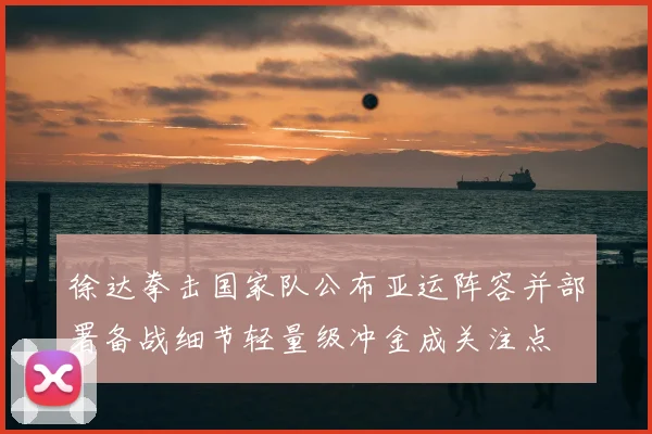 徐达拳击国家队公布亚运阵容并部署备战细节轻量级冲金成关注点